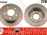 Disc frana FIAT DUCATO caroserie (244) (2002 - 2016) TRW DF4245