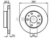 Disc frana FIAT DUCATO caroserie 244 BOSCH 0986478842