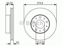 Disc frana FIAT DUCATO platou / sasiu (244) (2002 - 2020) BOSCH 0 986 479 S70