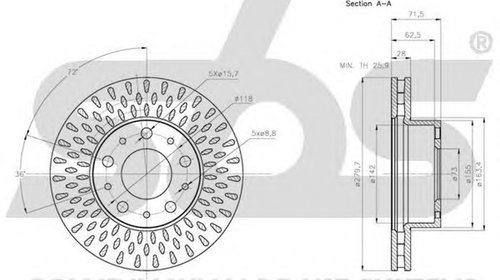 Disc frana FIAT DUCATO platou sasiu 250 290 s