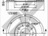 Disc frana FIAT DUCATO platou sasiu 250 290 METZGER 25255