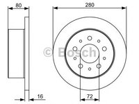 Disc frana FIAT DUCATO platou/sasiu (250) - OEM - BOSCH: 0986479C10|0 986 479 C10 - W02198106 - LIVRARE DIN STOC in 24 ore!!!