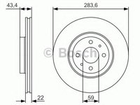 Disc frana FIAT FIORINO caroserie inchisa/combi (225) (2007 - 2020) BOSCH 0 986 479 S01