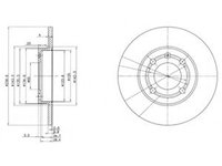 Disc frana FIAT FIORINO Pick up (146) (1988 - 2001) DELPHI BG2911