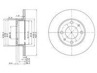 Disc frana FIAT FIORINO Pick up (147) (1977 - 1988) DELPHI BG2147