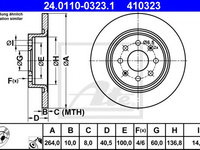 Disc frana FIAT GRANDE PUNTO (199) (2005 - 2016) ATE 24.0110-0323.1