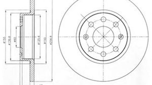 Disc frana FIAT GRANDE PUNTO 199 DELPHI BG415