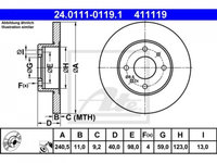 Disc frana Fiat MAREA Weekend (185) 1996-2007 #2 08508510