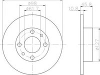 Disc frana FIAT PANDA 141A HELLA 8DD355100361