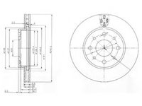 Disc frana FIAT PANDA (169) (2003 - 2020) DELPHI BG3839