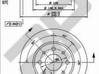 Disc frana FIAT PANDA (169), FIAT 500 (312), FORD KA (RU8) - METZGER 24815