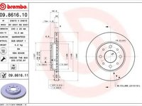 Disc frana FIAT PANDA Van (169) (2004 - 2020) BREMBO 09.8616.11