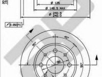 Disc frana FIAT PANDA Van 169 METZGER 24815