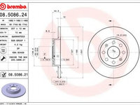 Disc frana FIAT PUNTO (199) (2012 - 2020) BREMBO 08.5086.21