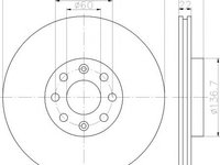 Disc frana FIAT PUNTO (199), OPEL CORSA D, VAUXHALL CORSA Mk III (D) (L_8) - MINTEX MDC1736