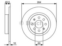 Disc frana FIAT PUNTO EVO 199 BOSCH 0986479517