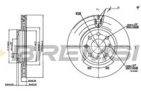 Disc frana FIAT PUNTO EVO 199 BREMSI DBB304V