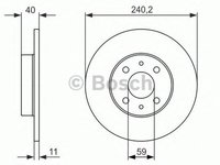 Disc frana FIAT PUNTO Van 176L BOSCH 0986479857