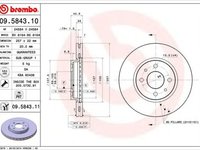 Disc frana FIAT QUBO 225 BREMBO 09584311