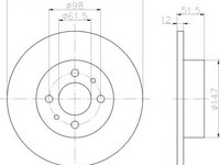 Disc frana FIAT REGATA limuzina (138), FIAT REGATA Weekend, FIAT STRADA Cabriolet - TEXTAR 92027000