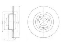 Disc frana FIAT SCUDO (272, 270) (2007 - 2016) DELPHI BG4085 piesa NOUA