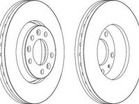 Disc frana FIAT SCUDO (272, 270) (2007 - 2016) FERODO DDF1601 piesa NOUA