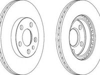 Disc frana FIAT SCUDO caroserie (220L) (1996 - 2006) FERODO DDF842 piesa NOUA