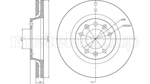 Disc frana FIAT SCUDO caroserie 272 270 METEL