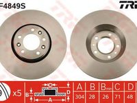 Disc frana FIAT SCUDO caroserie 272 270 TRW DF4849S