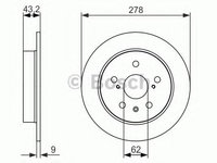 Disc frana FIAT SEDICI (FY_) (2006 - 2020) BOSCH 0 986 479 047