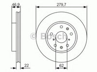 Disc frana FIAT SEDICI (FY_) (2006 - 2020) BOSCH 0 986 479 S58