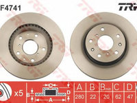 Disc frana FIAT SEDICI (FY_) (2006 - 2020) TRW DF4741