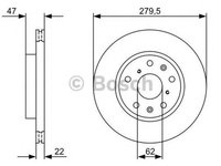 Disc frana FIAT SEDICI FY BOSCH 0986479403