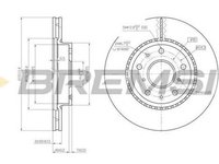 Disc frana FIAT SEDICI FY BREMSI DBB620V