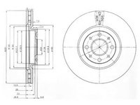 Disc frana FIAT STILO (192) (2001 - 2010) DELPHI BG3699 piesa NOUA