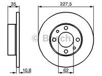 Disc frana FIAT STRADA I (138A) - OEM - BOSCH: 0986478063|0 986 478 063 - Cod intern: W02650650 - LIVRARE DIN STOC in 24 ore!!!