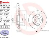 Disc frana FIAT STRADA pick-up 178E BREMBO 09587014