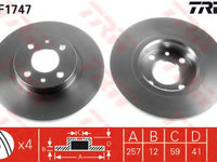 Disc frana FIAT TEMPRA SW (159) (1990 - 1997) TRW DF1747