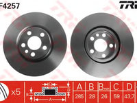 Disc frana FIAT ULYSSE (220) (1994 - 2002) TRW DF4257