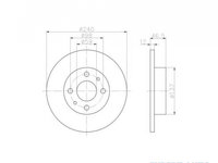 Disc frana Fiat UNO (146A/E) 1983-2006 #2 08475310