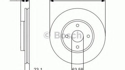 Disc frana FORD B-MAX (JK) (2012 - 2016) BOSC