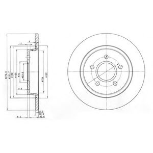 Disc frana FORD C-MAX (DM2) (2007 - 2016) DELPHI B