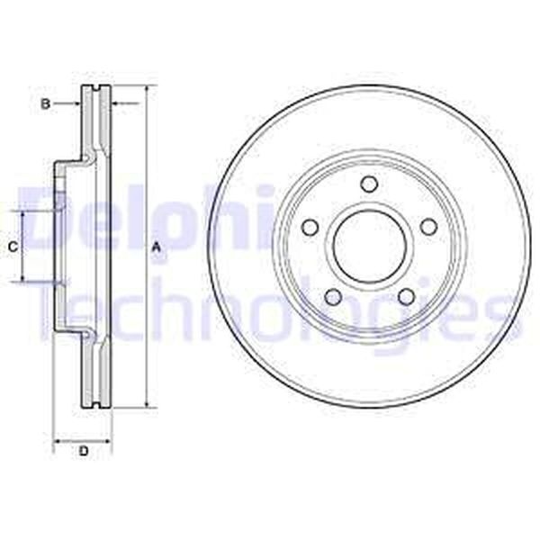 Disc frana FORD C-MAX DM2 DELPHI BG3868