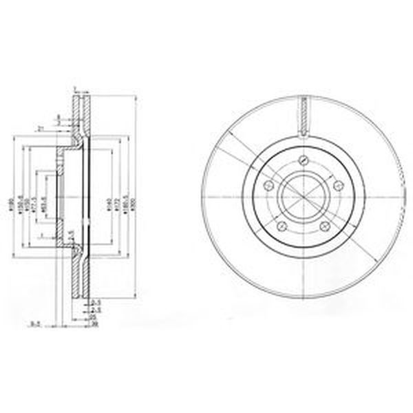 Disc frana FORD C-MAX DM2 DELPHI BG3895C