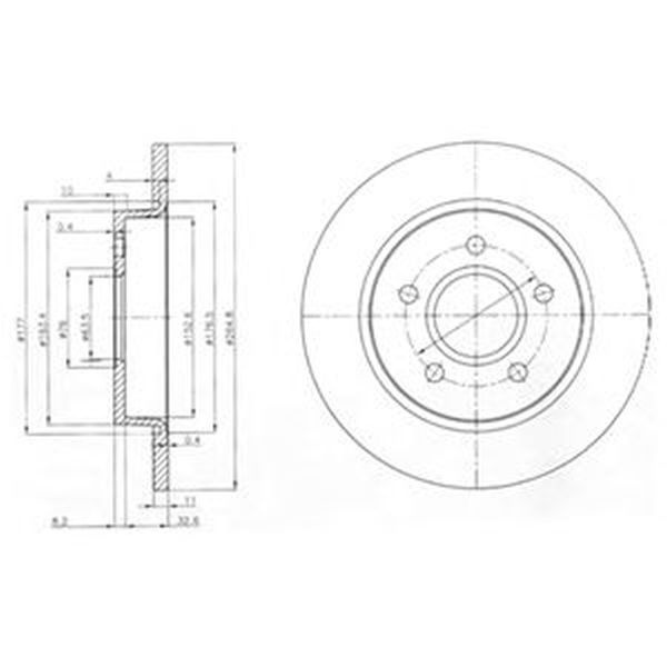 Disc frana FORD C-MAX DM2 DELPHI BG3896