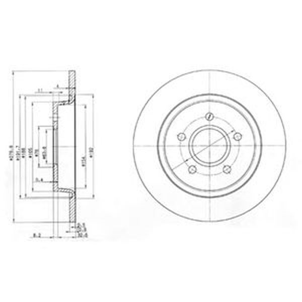 Disc frana FORD C-MAX DM2 DELPHI BG3897
