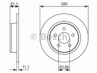 Disc frana FORD C-MAX II (DXA) (2010 - 2016) BOSCH 0 986 479 762 piesa NOUA