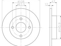 Disc frana FORD COURIER caroserie (JV_) - OEM - MEYLE ORIGINAL GERMANY: 7155217007|715 521 7007 - W02400332 - LIVRARE DIN STOC in 24 ore!!!