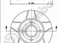 Disc frana FORD COURIER (JV) (1998 - 2016) BREMBO 09.7806.75 piesa NOUA