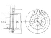 Disc frana FORD ESCORT `91 Express AVL DELPHI BG2440